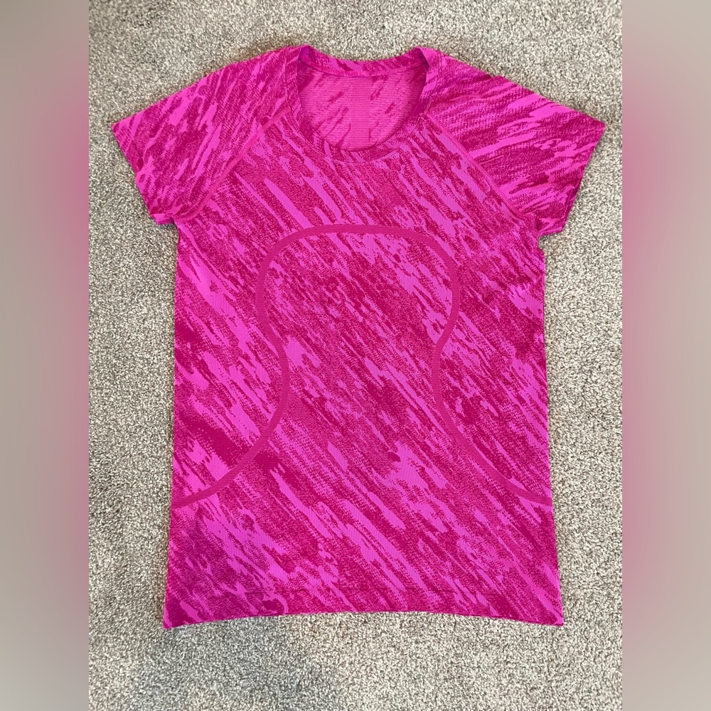 Rare print! Lululemon Swiftly Tech 2.0 new without tags, pink, size 14